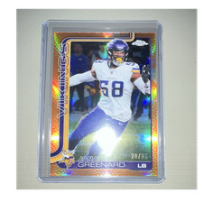 Topps 2025 Chrome Jonathan Greenard Minnesota Vikings #197 Orange Leather 20/25