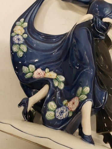 KATZHUTTE ART DECO PORCELAIN FIGURINE DANCING COUPLE C.1930'S GOLDSCHEIDER ERA - Picture 18 of 20