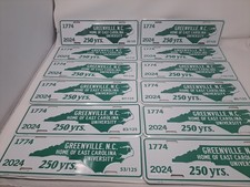 Greenville NC Plate / Tag Home Of ECU Pirates & Mr Beast Short Run Of  125 Tags