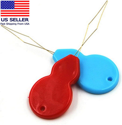 2 Pieces Threading Tool Device Automatic Sewing Needle Threader for Hand Stitchi
