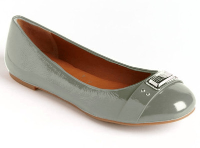 MARC BY MARC JACOBS Grey Patent Leather Ballet Flat Size 38