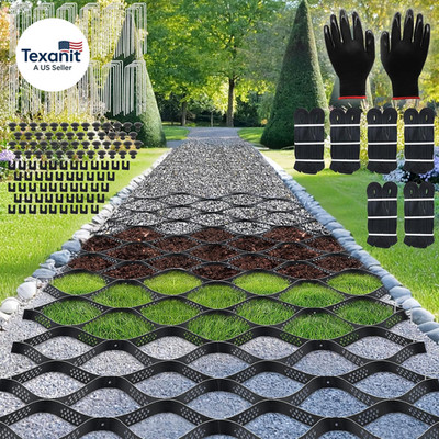 Gravel Grid 120Ft X 4Ft, 2'' Thick Gravel Stabilizer Grid for Pavers Base, Geogri