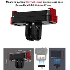 Magnetic Aluminum Quick-Release Base Mount for DJI OSMO Nano/ACTION 6 Camera
