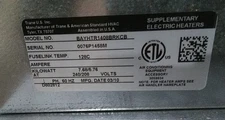 Trane American Standard BAYHTR1408BRK BAYHTR1408BRKCB 8kw Heater With Breaker