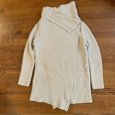Saks Fifth Avenue Cowl Neck Longline Wool Car...
