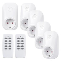Funksteckdosen Set 5Er Mit 2 Fernbedienungen, 3680W FüR Weihnachtsdeko, 30M