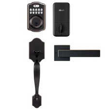 Home Keyless Entry Door Lock Deadbolt with Handle, Fits Standard Ri... Fast Ship