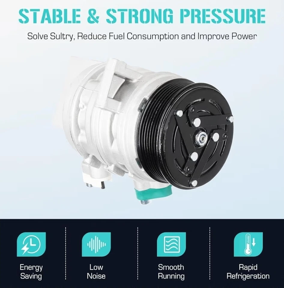 Compresor de aire acondicionado con embrague para Nissan Versa 2012-2019 2016-2018 Tiida 1.6 1.8 Foto 4 de 4