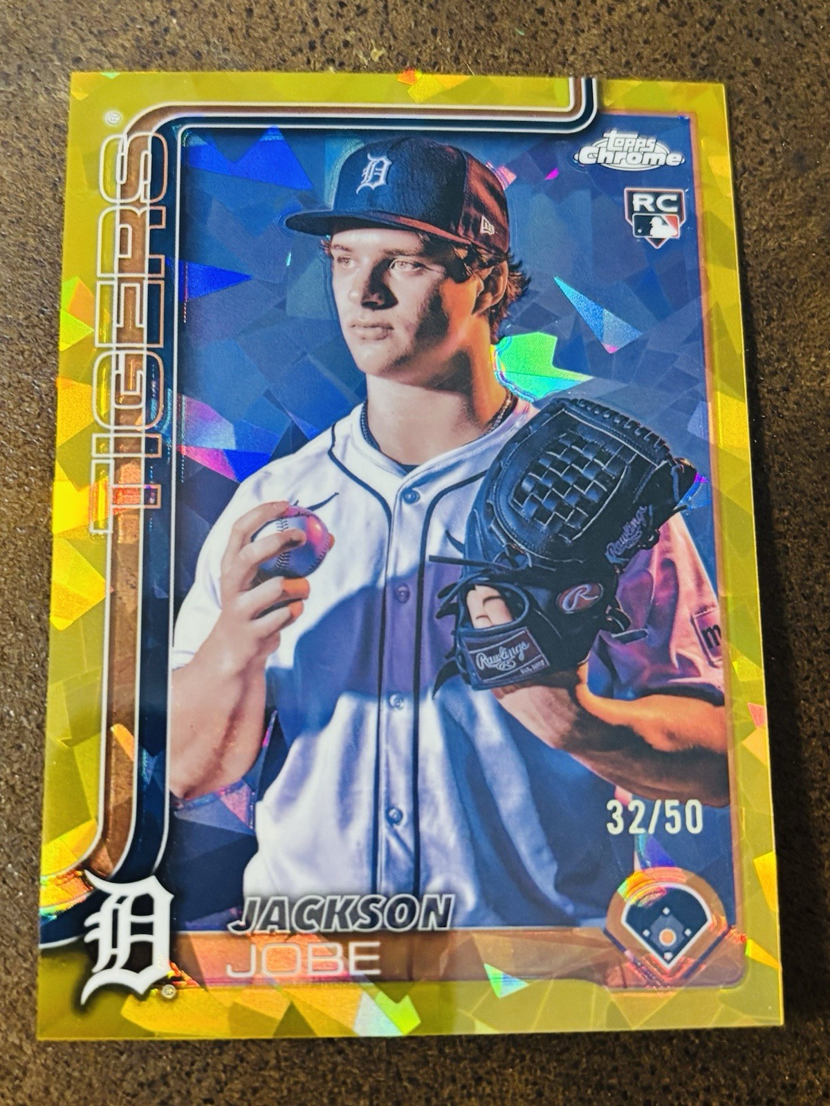 2025 Topps Chrome Sapphire #249 Jackson Jobe Image Variation Gold /50 Rookie RC