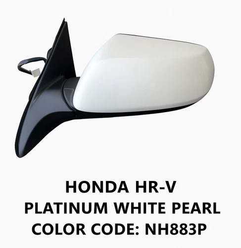 NEW PLATINUM WHITE mirror fits 2019-2022 Honda HR-V Driver Left Side LX & SPORT