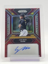 JUN-SEOK SHIM 2024 PRIZM SENSATIONAL SIGNATURES AUTO RED /99 #SS-JSS Q6992