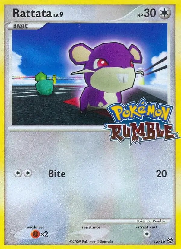 Rattata - 15/16 - Pokemon Rumble Holo NM