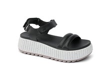 NEW NWT 98 Reef Higher Vista Raya Black Platform Water Sandals Adjustable Sz 7