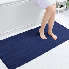 Memory Foam Bathroom Rug Mat 47x20 Extra Soft and Absorbent Bath Mats Non-Sli...