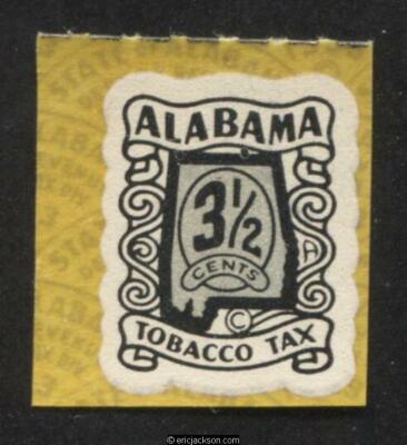 ALABAMA Tobacco Revenue Stamp SRS AL T323a mint, VF