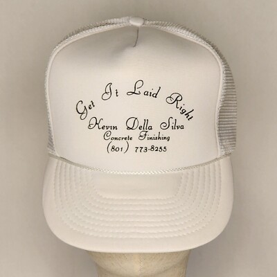 Get It Laid Right Kevin Della Silva Concrete Finishing (Utah) White Snapback Hat