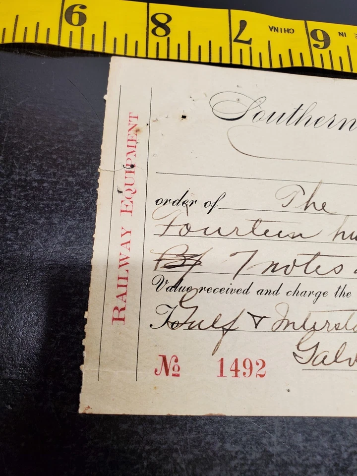 1906 Southern Iron & Equipment canceled check - Railway Equipment - Atlanta GA - Image 3 of 4