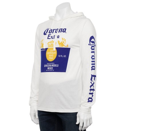 CORONA EXTRA Sudadera con Capucha Para Hombre TALLA PEQUEÑA Blanca Azul Con Capucha Logotipo Camisa Top Nueva con Etiquetas - Imagen 3 de 7