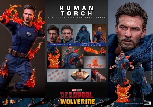 PREORDER Deadpool & Wolverine Movie Masterpiece Action Figure 1/6 Human Torch - Imagen 18 de 18