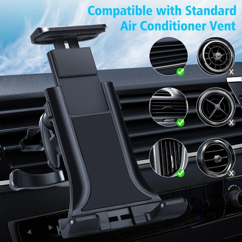 Support de tablette universel à ventilation d'air monté voiture 360° rotation pour support iPad 4-12" - Photo 1/9