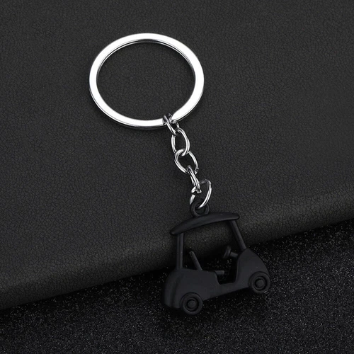 1pc Fashionable Hot Selling Alloy Golf Cart Neutral Fun Gift Keychain - Imagen 12 de 35