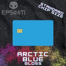 Arctic Blue Gloss Credit Card Skin / Wrap Decal Pre-Cut Sticker