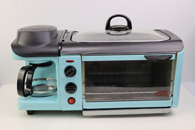 Americana 3-in-one Compact Breakfast Station with Oven and Coffee Maker Dorm Apt