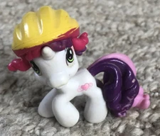 Hasbro 2008 My Little Pony MLP Mini Figure Pony With Helmet 2" C-029A