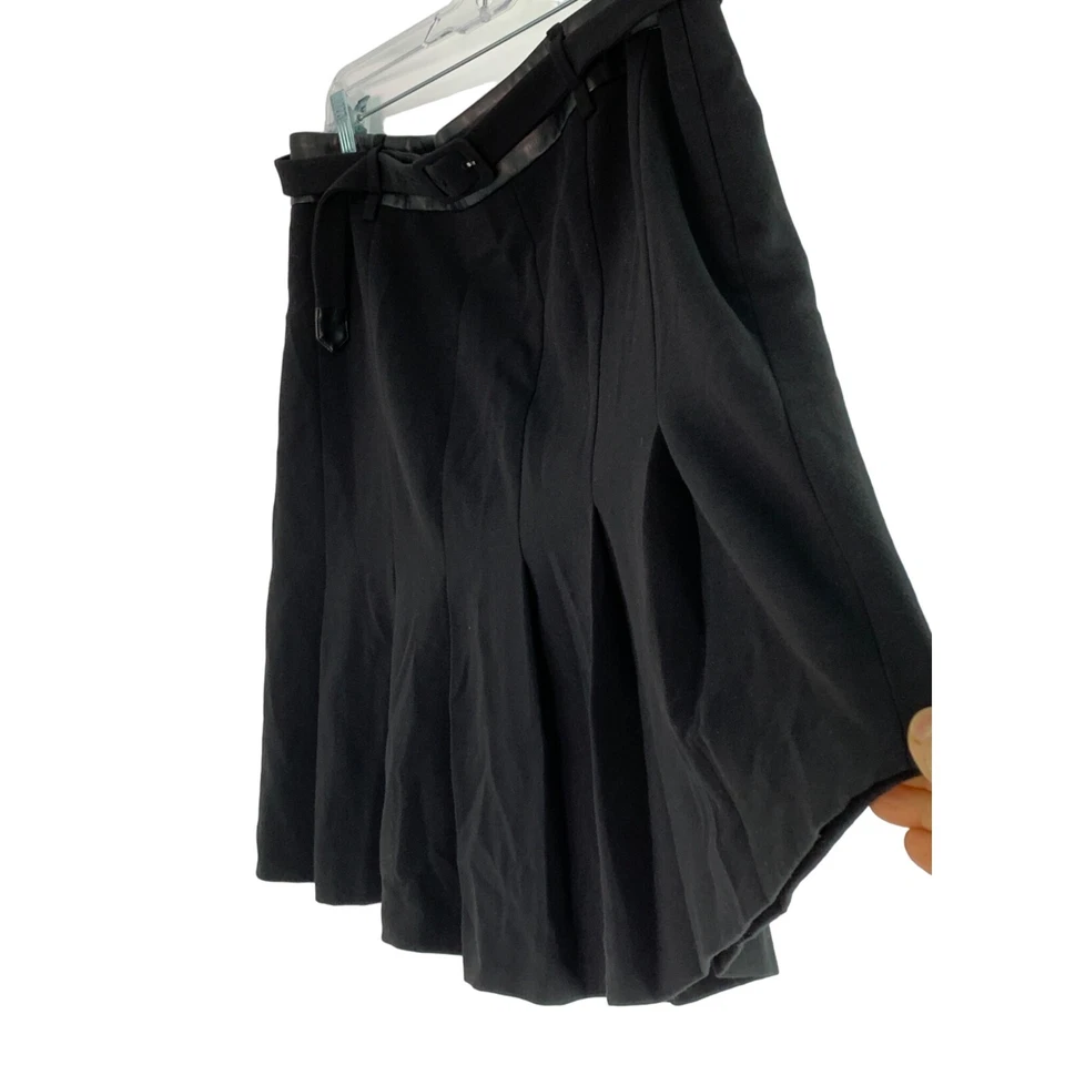 Karl Lagerfeld Sz 16 Black Skirt Pleat A Line Lined Short Career EUC 6307 - Image 3 of 4