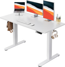 Electric Standing Desk, 48" X 24" Whole Piece Desktop, Adjustable Height Compute