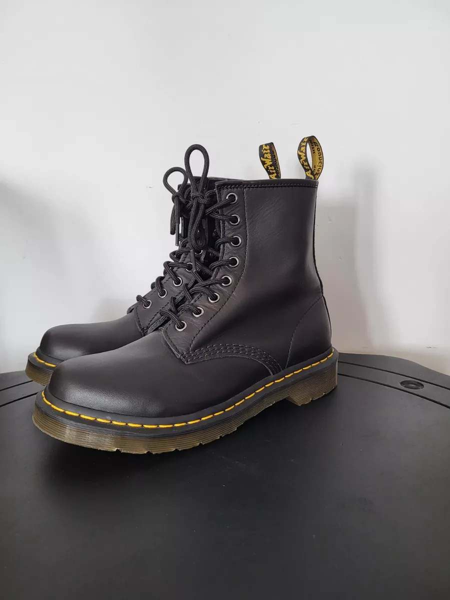 Genuino Novio Recuperar New Original Dr. Martens AirWair With Bouncing Soles Black Genuine Leather  Boots | eBay