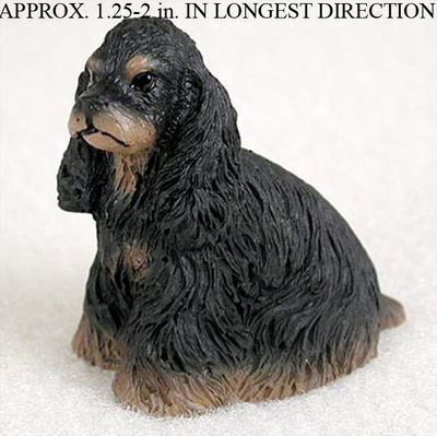 Cocker Spaniel Mini Hand Painted Figurine Black/Brown