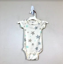 Modern Moments by Gerber Newborn Star Pattern Bodysuits Onesie Off-White 0-3M