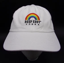 Pride Hat Deep Eddy Vodka Rainbow Cap Flag White Strap Back Adjustable Austin
