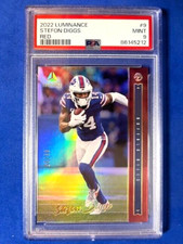 NFL - Stefon Diggs 2022 Panini Luminance Red /25 PSA 9 - Bills