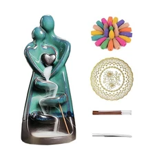 Ceramic Incense Holder, Creative Incense Waterfall Ornament, Backflow Incense...