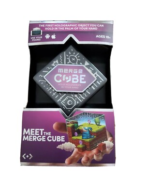 Merge Cube Holographic Handheld AR/VR Holograms Use Phone Android & Apple - NEW 