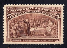 US Mint SC#234 - XF - MH - JUMBO! Tiny thin at top