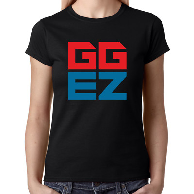 GG EZ Gamer Gaming Good Game Geek Easy Shooter Comedy Spaß Damen Girlie T-Shirt