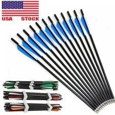 USA 20" Carbon Arrows Crossbow Bolts Field Point Archery Hunting Target 12Pcs