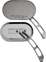 Harddrive Oval Mirrors Pair Chrome For Harley-davidson on sale Harddrive Oval Mirrors Pair Chrome For Harley-davidson on sale