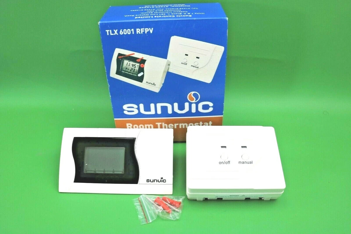 Sunvic TLX6001 RFPV Wireless 7 Day Programmable Room Thermostat Volt Free |  eBay