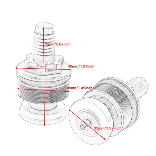 Preload adjustable fork bolt, For Yamaha YZF-R25/YZF-R3/YZF-R3 ABS 13/15/17-2018 - Picture 2 of 58