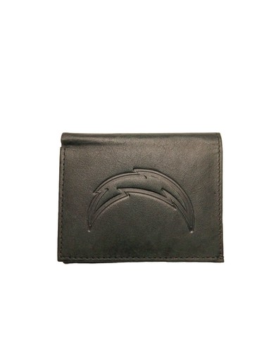 Los Angeles Chargers NFL Tri-Fold Leather Wallet -Embossed Logo