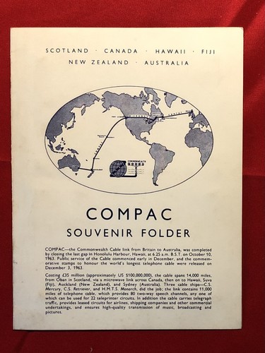 1963 FIJI FDCs x 4 COMPAC Souvenir Folder and Leaflet - Picture 2 of 3