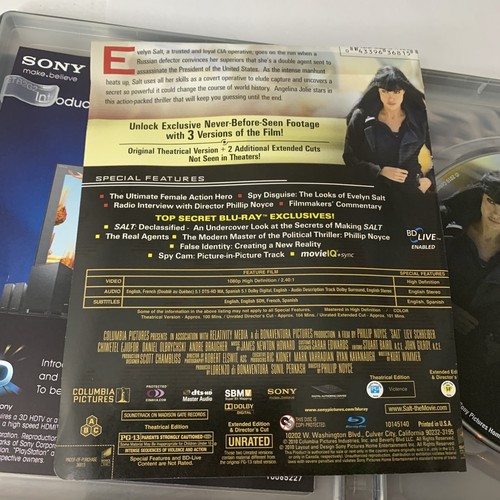 Salt: Deluxe Unrated Steelbook Edition (Blu-ray, 2010) Angelina Jolie - Picture 9 of 12