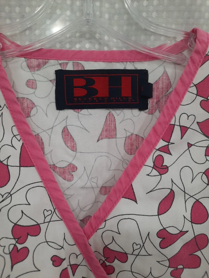 Becerly Hills Uniforms Woman's Polyester Mix Scrub Topshort Sleeve Vneck - Image 2 of 4