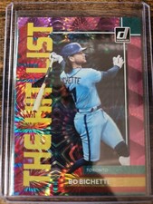 2022 Donruss Bo Bichette The Hit List Pink Fireworks Parallel SP #THL-5 Blue Jay