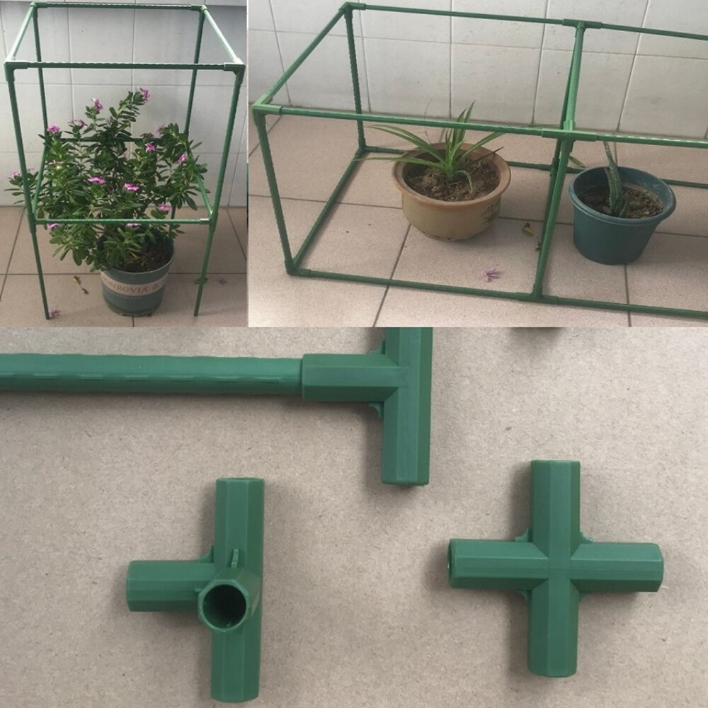 5/20Pcs Green Greenhouse Joints Building Fittings Frame Connectors