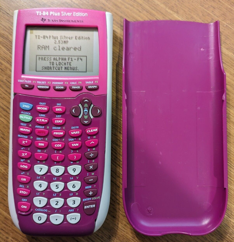 TI 84 Plus Silver Edition.  Texas Instruments Graphing Calculator.   P-04100
